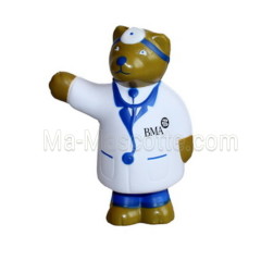 Anti stress ours docteur blouse