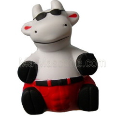 Personnage antistress vache avec lunettes