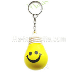 Antistress porte clés ampoule smiley