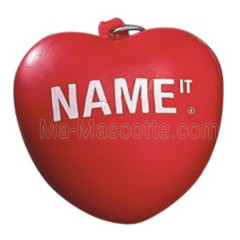 Antistress porte clés en forme de coeur avec logo