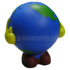 Balle antistress en forme de globe ou map monde