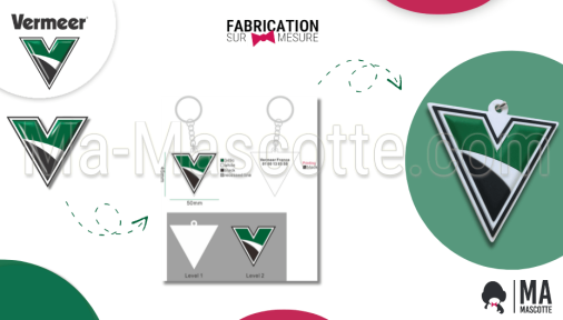 porte clés sur mesure PVC vermeer