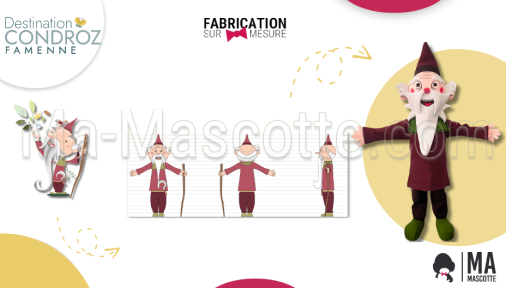 mascotte sur mesure personnage mage condroz famenne