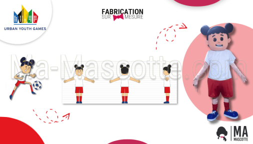 mascotte sur mesure personnage fille urban youth games