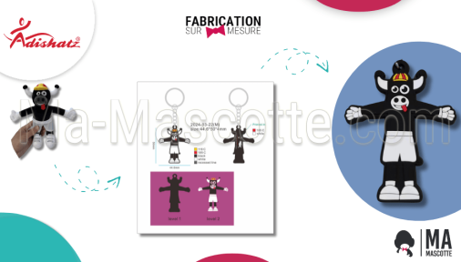 porte clés sur mesure PVC taureau adishatz