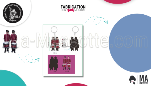 porte clés pvc sur mesure fanfare huissignes