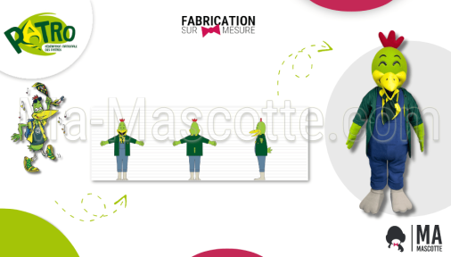 mascotte sur mesure pivert patro
