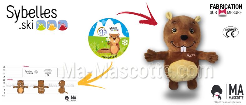 Fabrication Peluche Sur Mesure marmotte SYBELLES (peluche animal sur mesure).