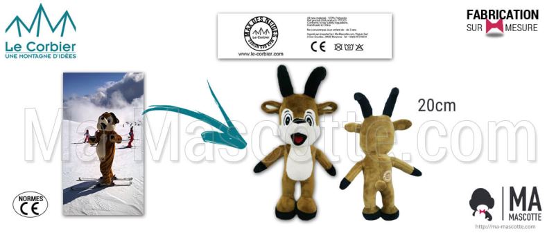 Fabrication Peluche Sur Mesure renne LE CORBIER (peluche animal sur mesure).