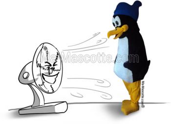 Fabrication Mascotte Sur Mesure pingouin ventilateur (mascotte animal sur mesure). Fabrication Mascotte Sur Mesure pingouin ventilateur (mascotte animal sur mesure).
