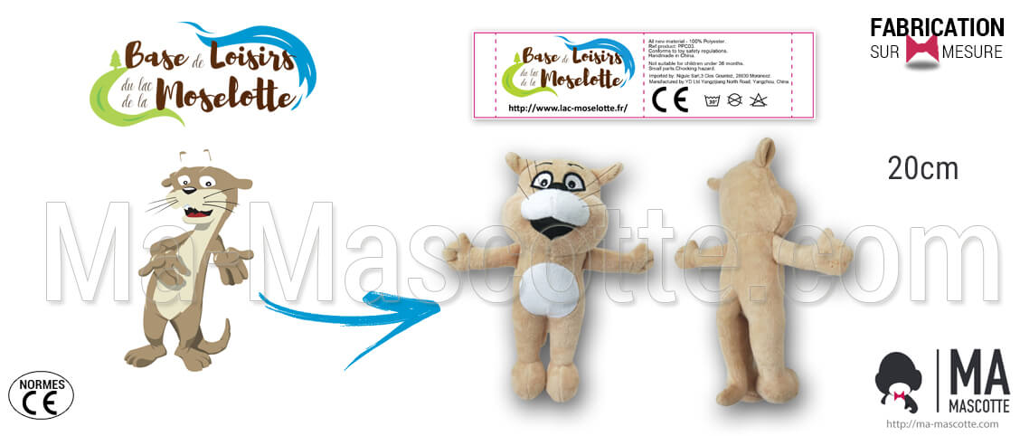 Custom Made Plush Toy otter BASE DE LOISIRS MOSELOTTE (custom made animal plush toy).