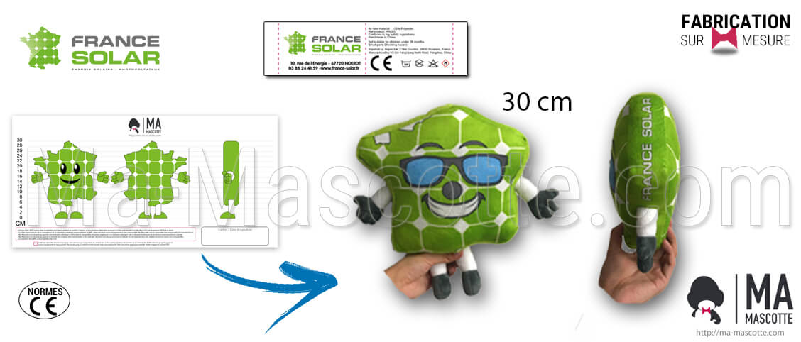 Custom Made Plush Toy France solar.