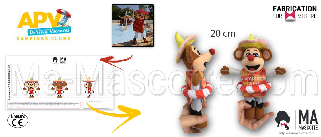 Custom Made Plush Toy APV camping mouse.