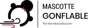 mascotte gonflable logo