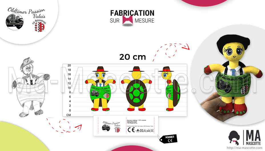 Custom-made plush toy Turtle (custom-made animal plush toy).