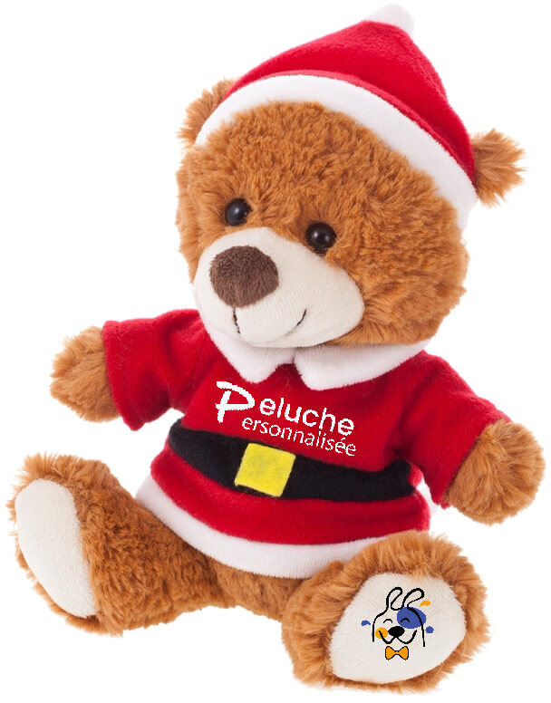 Personalised christmas teddy. Personalised christmas teddy bear with logo.