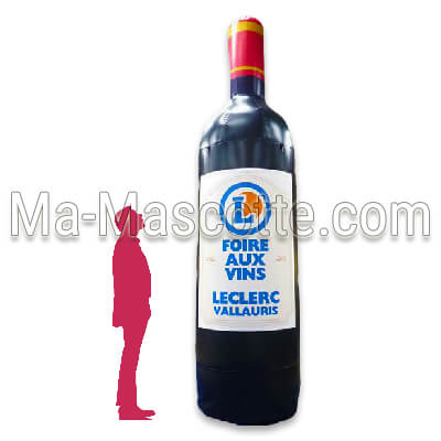 bouteille vin gonflable PLV Leclerc