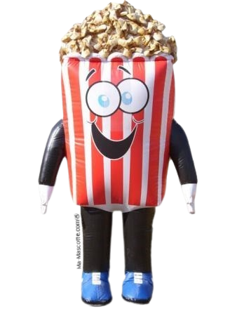 Mascotte gonflable popcorn sur mesure