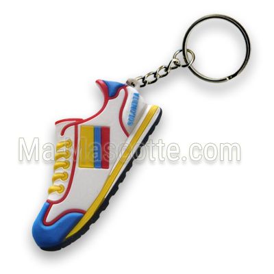 example of the manufacture of PVC key rings for personalised shoes