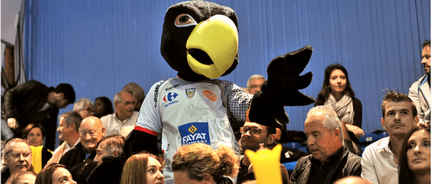 mascotte aigle PAUC supporters