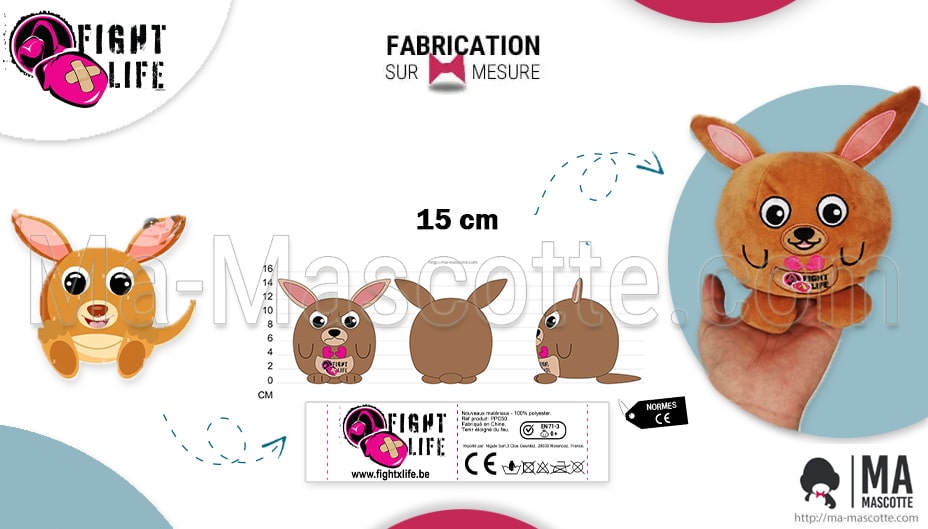 fabricant peluche réversible kangourou