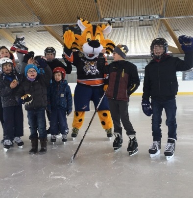 mascotte tigre hockey sur glace