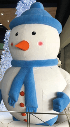 structure gonflable bonhomme neige noel