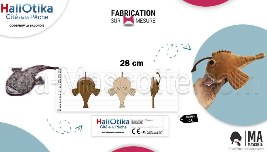 peluche sur mesure poisson haliotika