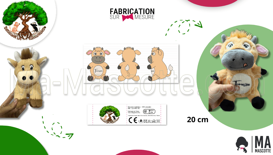 cow plush toy custom design
