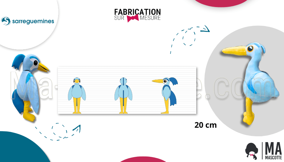 peluche sur mesure héron sarreguemines